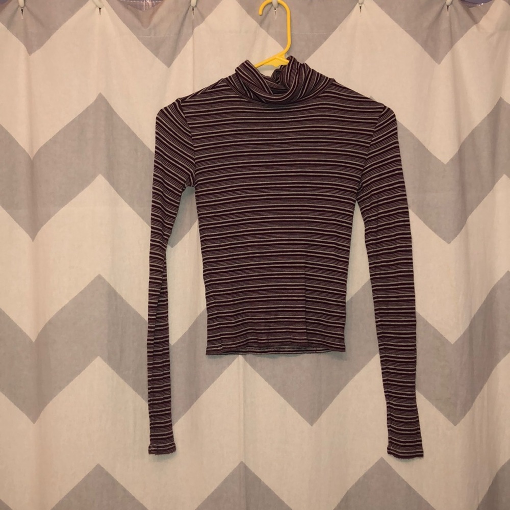 Maroon and grey long sleeve